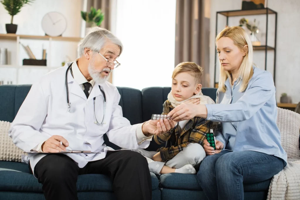 A doctor with a family at home