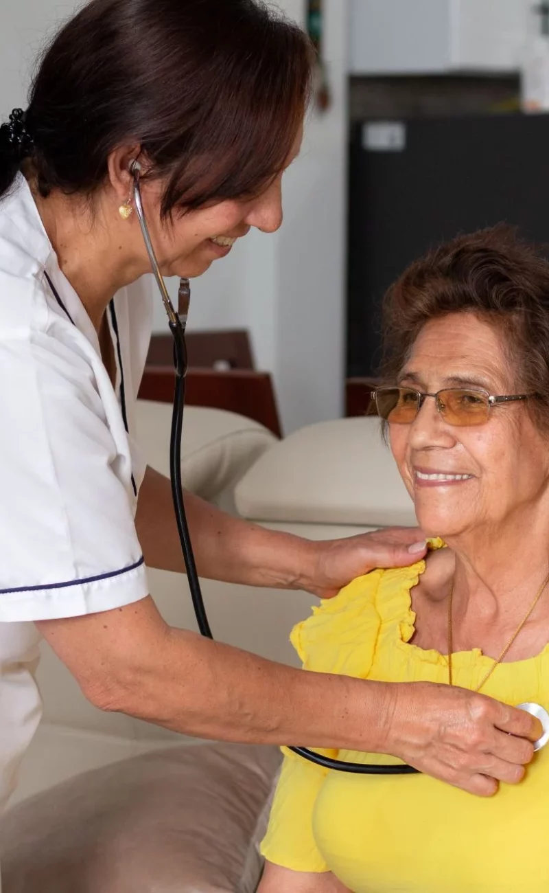 A doctor attending a patient